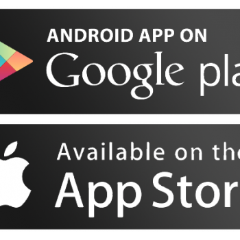 App Store and Google Play logos